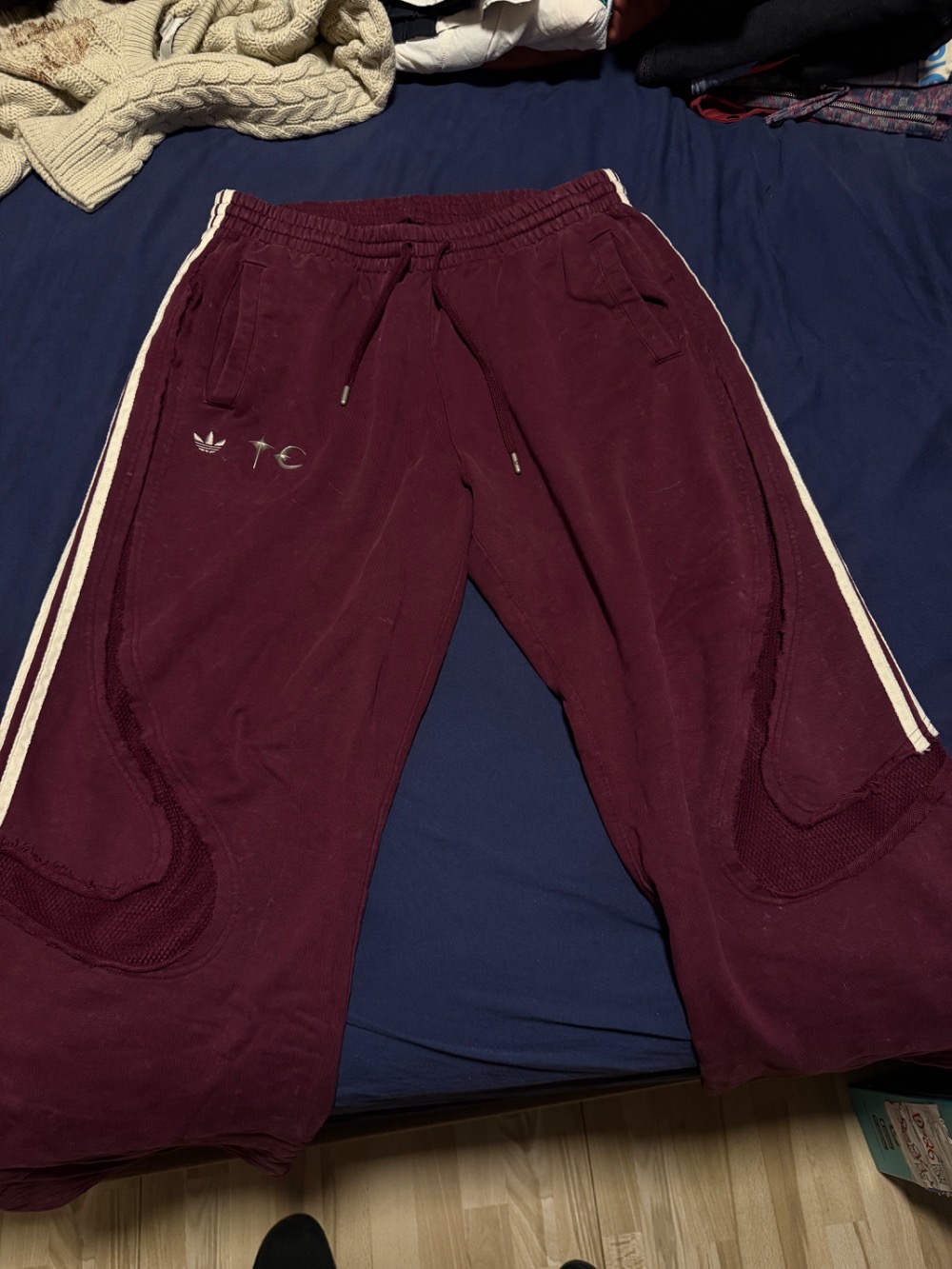 Thug Club x adidas Calça Teamgeist Maroon — XG, Usado