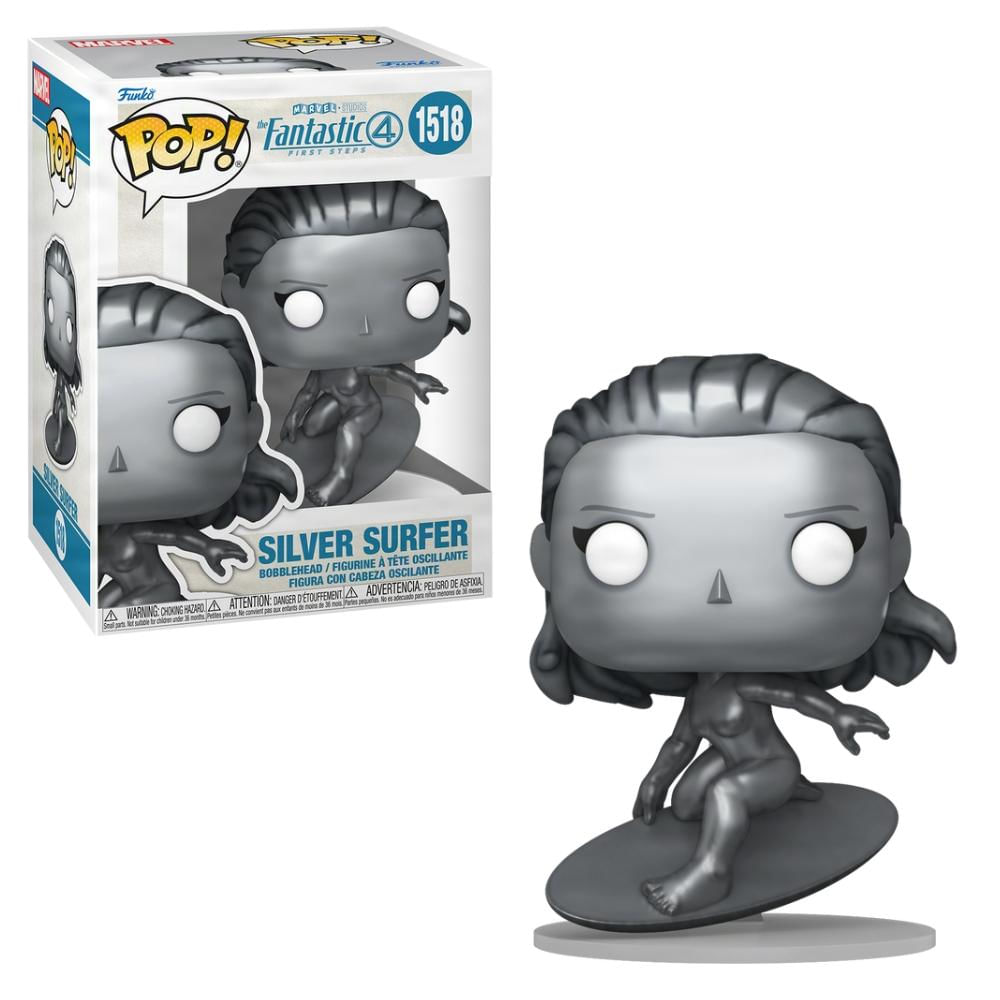 Boneco Funko Pop! Quarteto Fantástico Surfista Prateada
