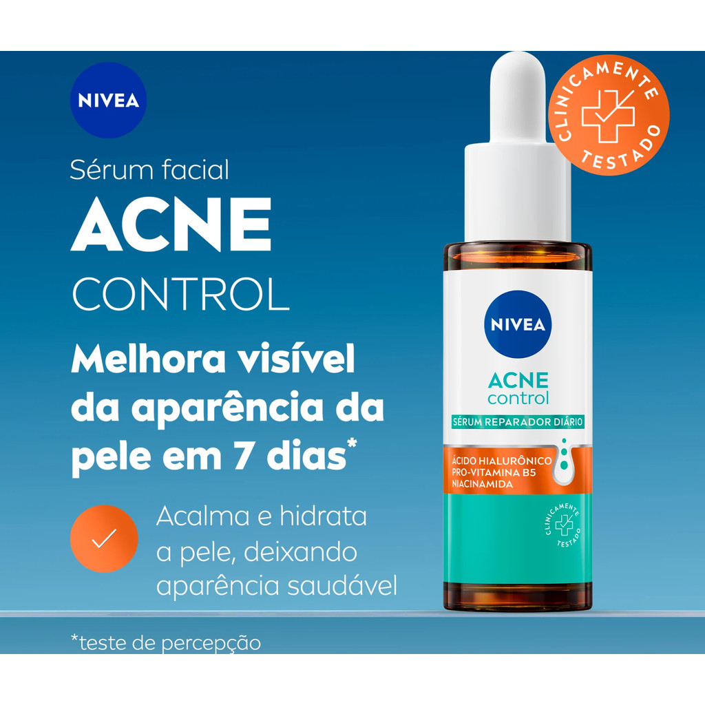 Foto 2 de SÉRUM NIVEA ACNE CONTROL REPARADOR DIÁRIO 30ML