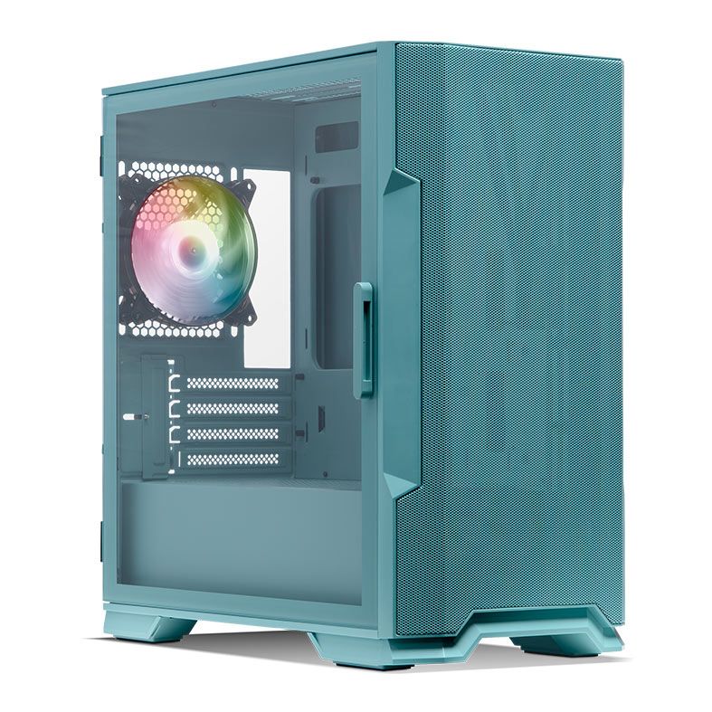 Gabinete Gamer Tecnomall M03, Mini-Tower, Lateral de Vidro, Com 1 Fan, Verde, TM-M03-GR