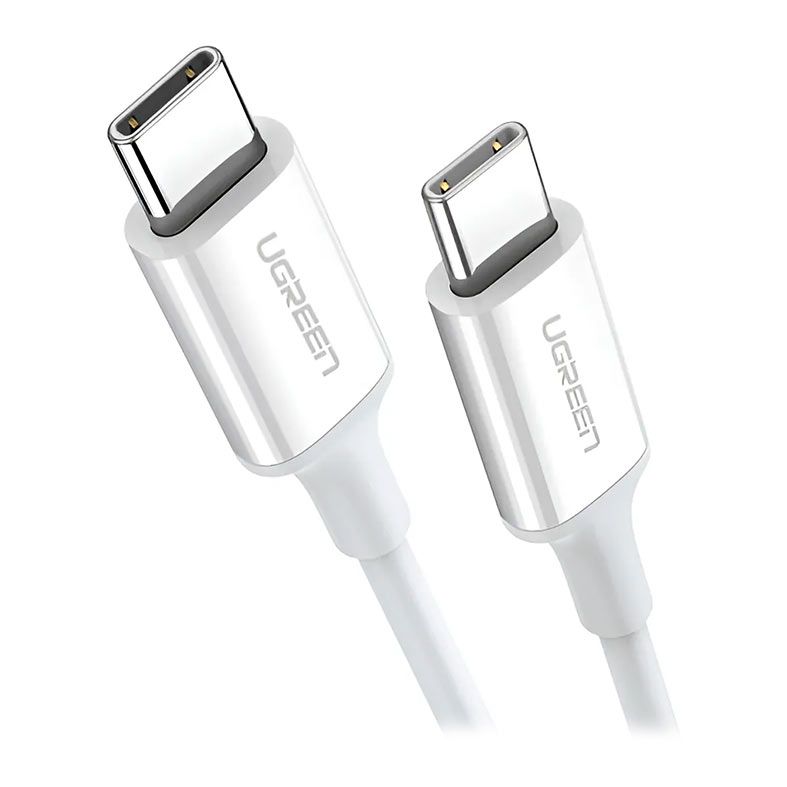 Cabo Tipo-C para Tipo-C UGREEN, 1M, Branco, UG-60518