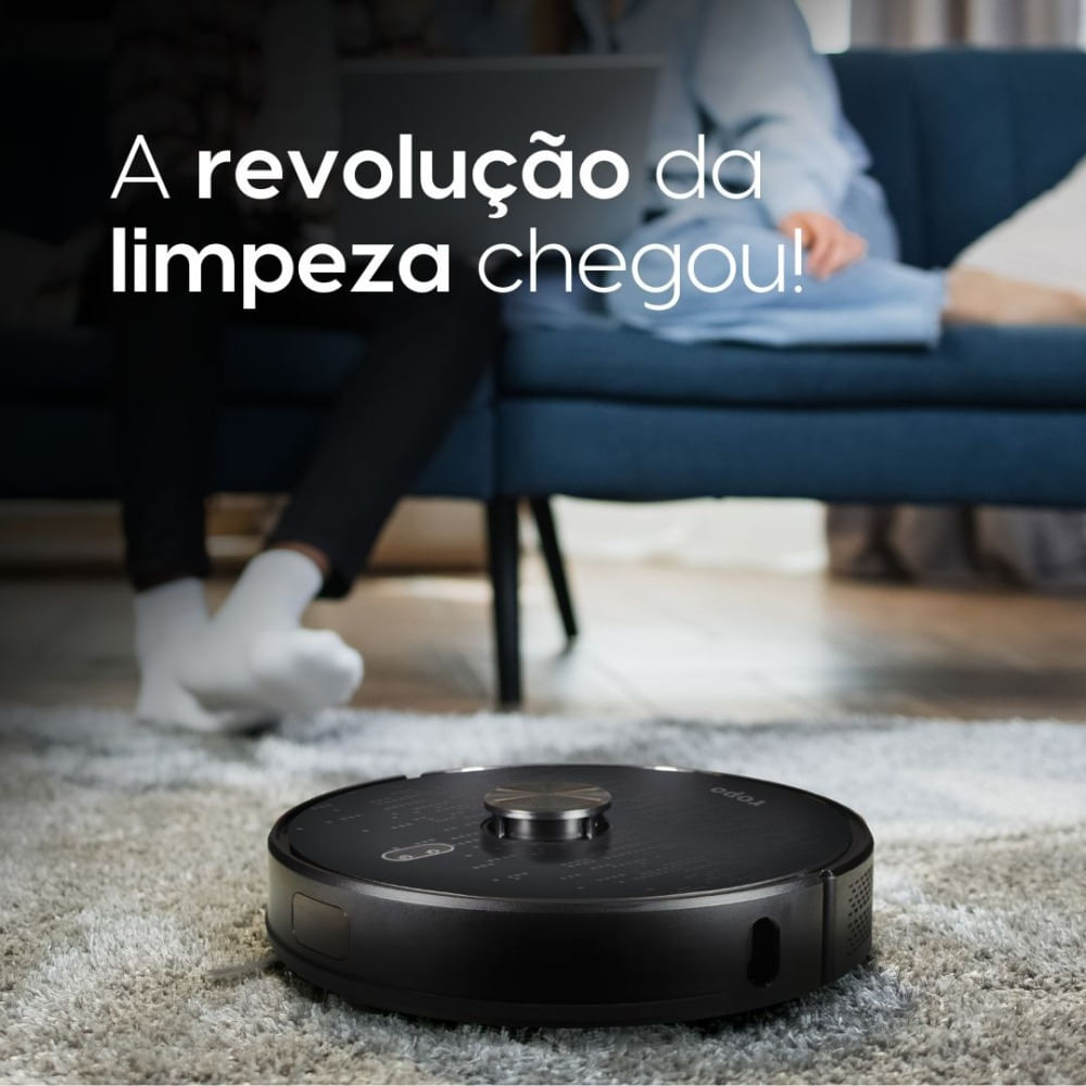 Foto 2 de Robô Aspirador e Passa Pano Ropo Smart Laser Bivolt
