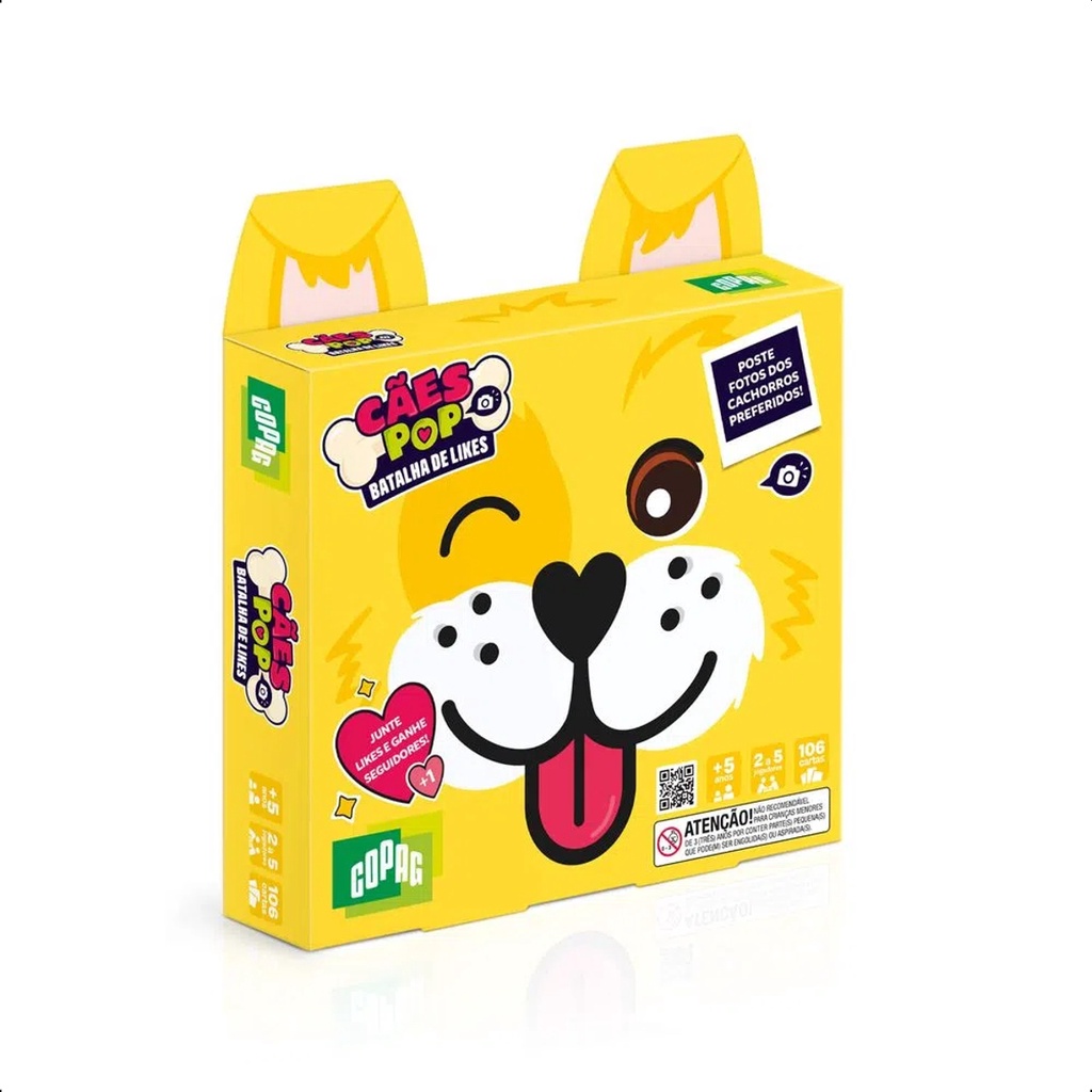 Jogo de Tabuleiro Cães Pop Batalha de Likes +5 anos Estratégia Raciocínio Copag - 31004