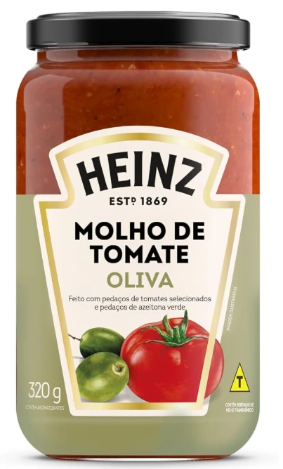Heinz Molho De Tomate Rústico Oliva Em Vidro, 320g