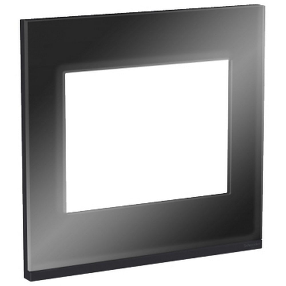 Placa 4x4 6 Módulos Gr Dark Glass Orion Class Schneider