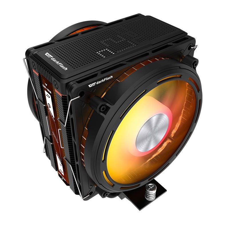Cooler Para Processador Aigo DarkFlash E400, ARGB, 2x120mm, Preto, DS-E400-PLUS-B-HQ1