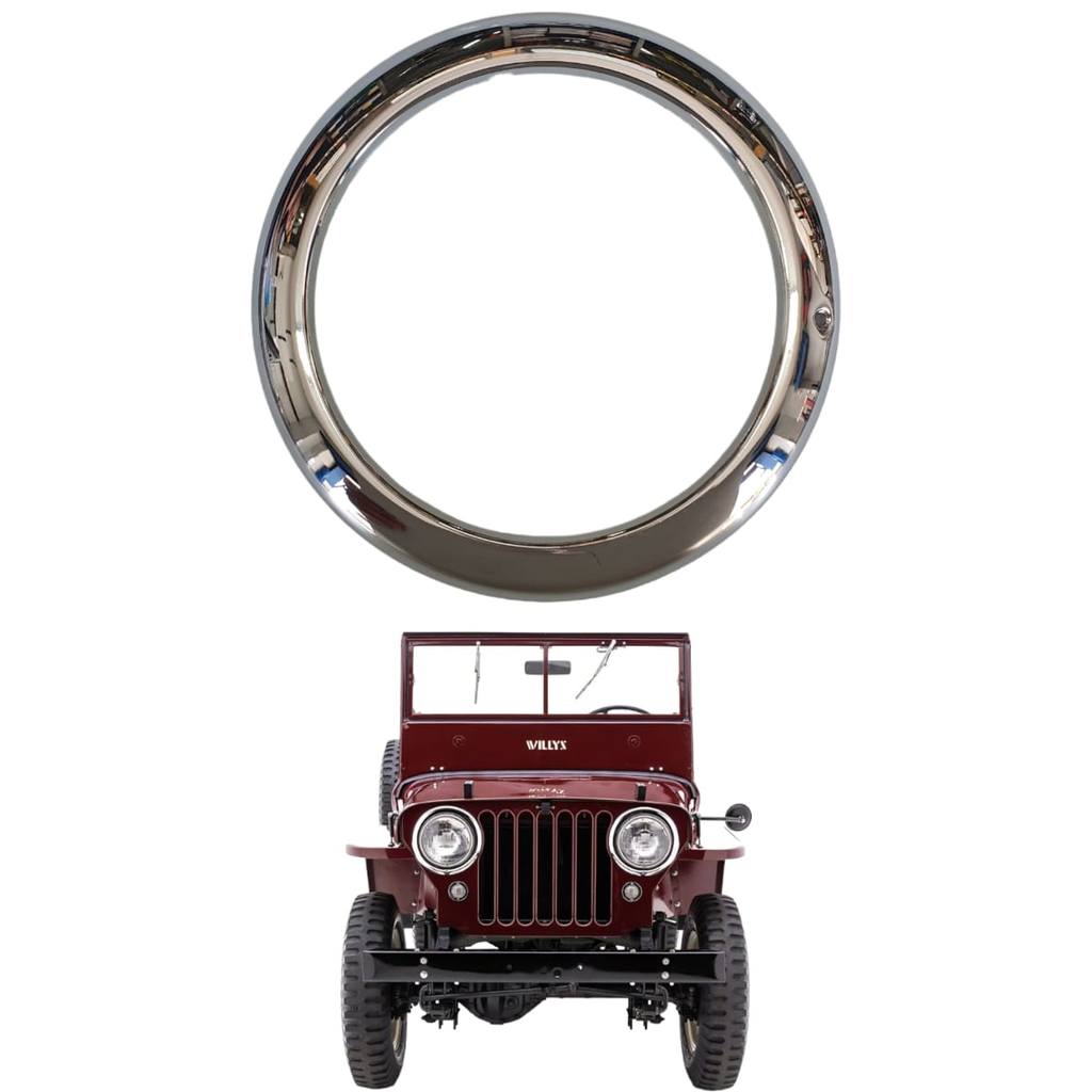 Aro Externo Do Farol Jeep Willys 1946 / 1952 Cj2A Cj3A