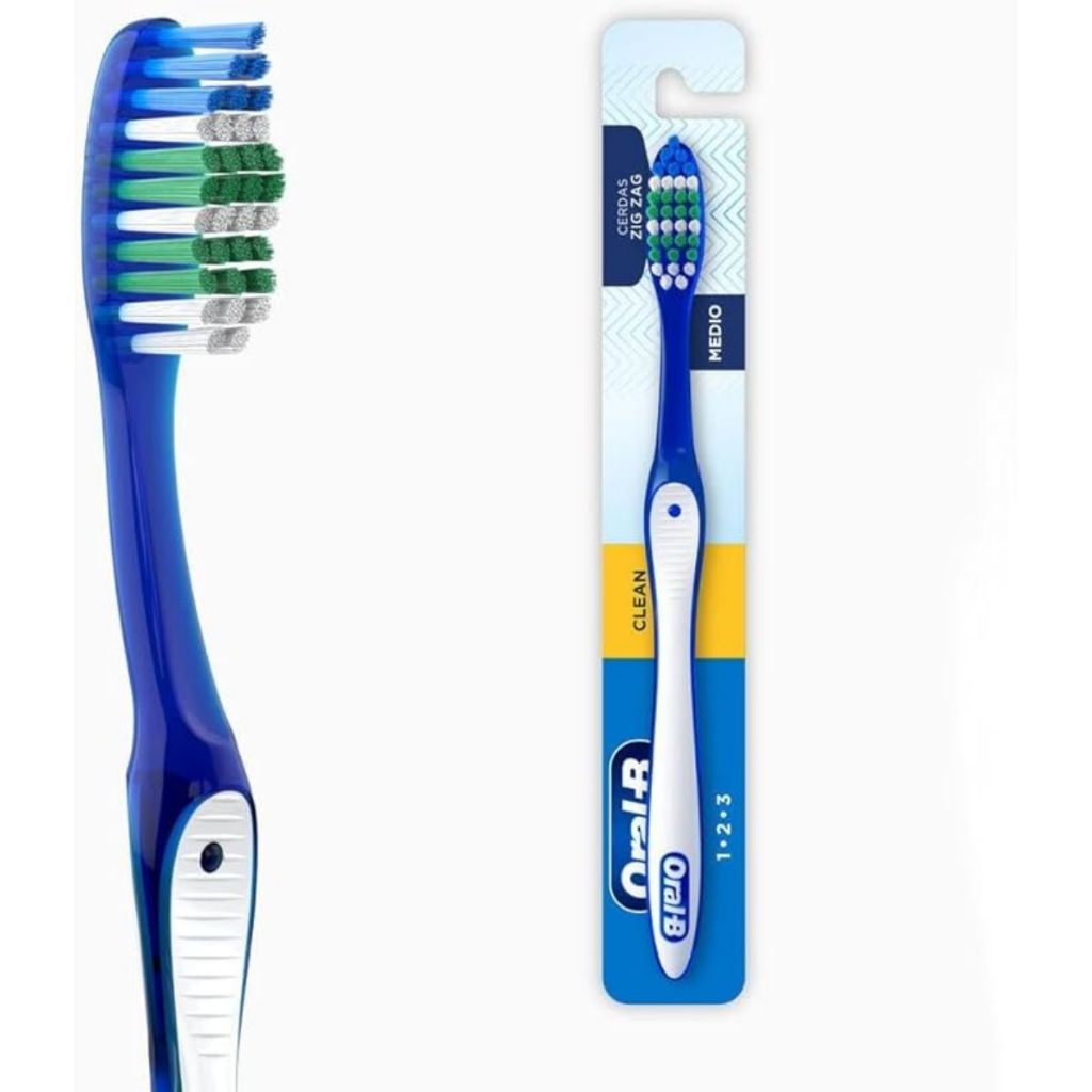 Escova Dental Oral B 1.2.3 Limpeza Brilhante Com 1 Unidade