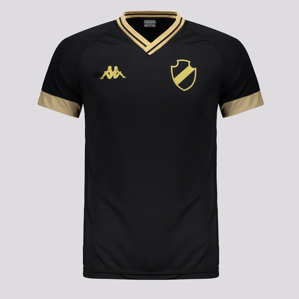 Camisa Kappa Vasco Supporter UP Preta e Dourada