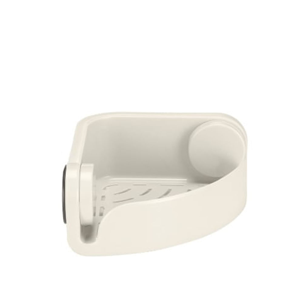 Prateleira de canto Arthi com ventosas de plástico off white