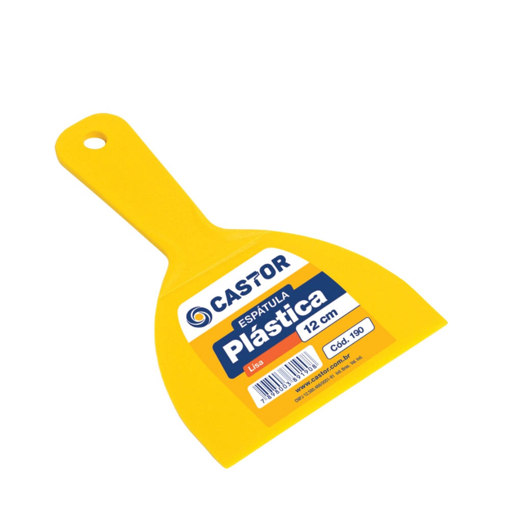 Espátula Multiuso de Plástico 12cm Lisa - Castor