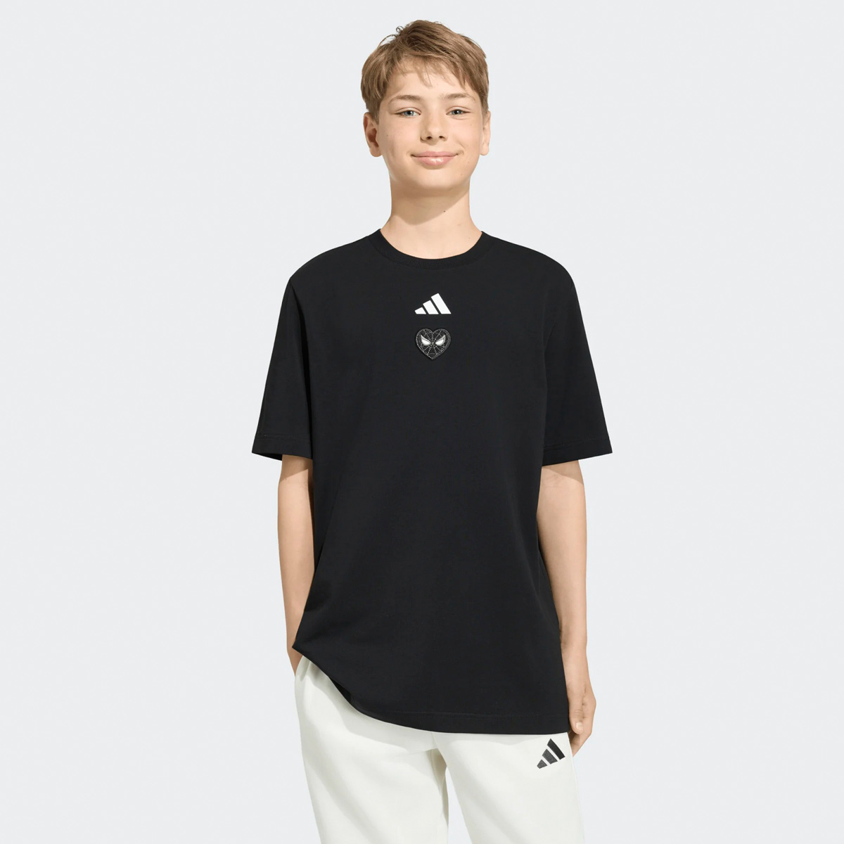 Camiseta Adidas Homem Aranha Juvenil Preta