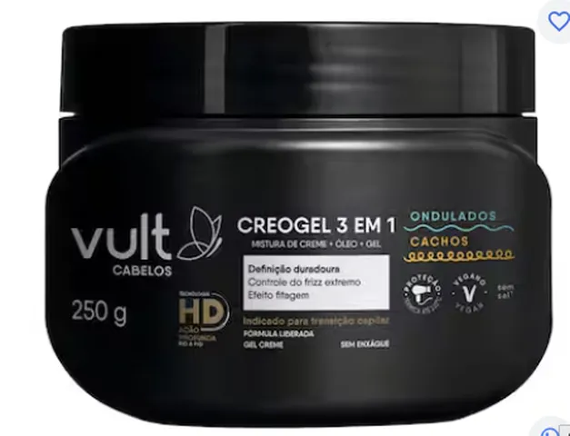 Creme Finalizador Vult Cabelos Creogel 3 em 1