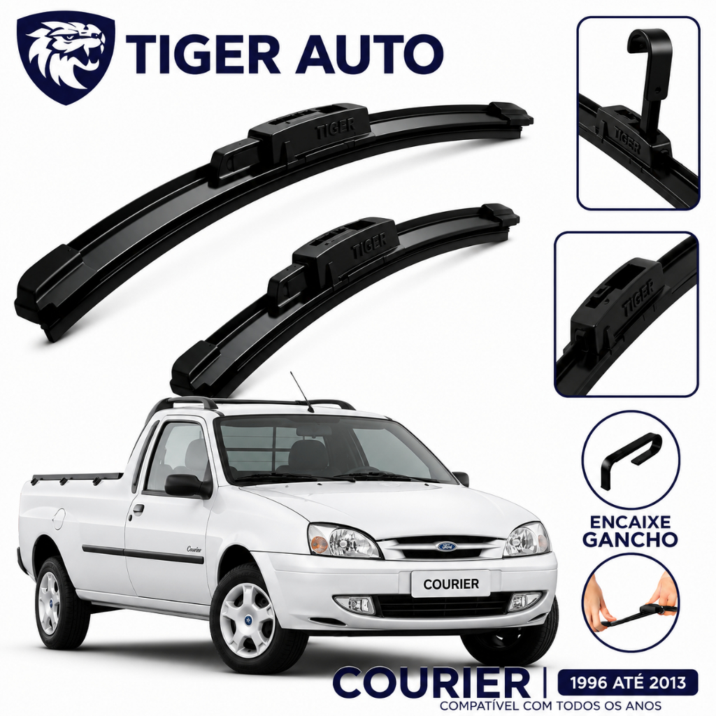 Par de palheta dianteira Ford Courier de 1996 até 2013