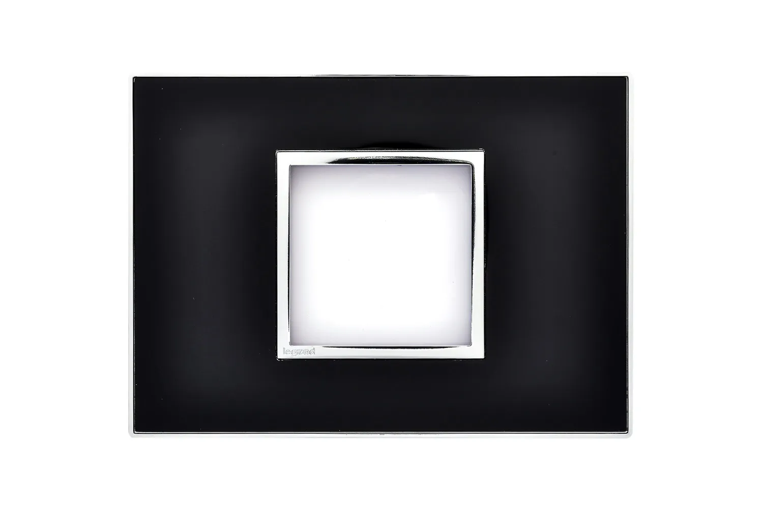 PLACA 2 POSTOS 4X2 QUADRADOS MIRROR BLACK ARTEOR - PIAL