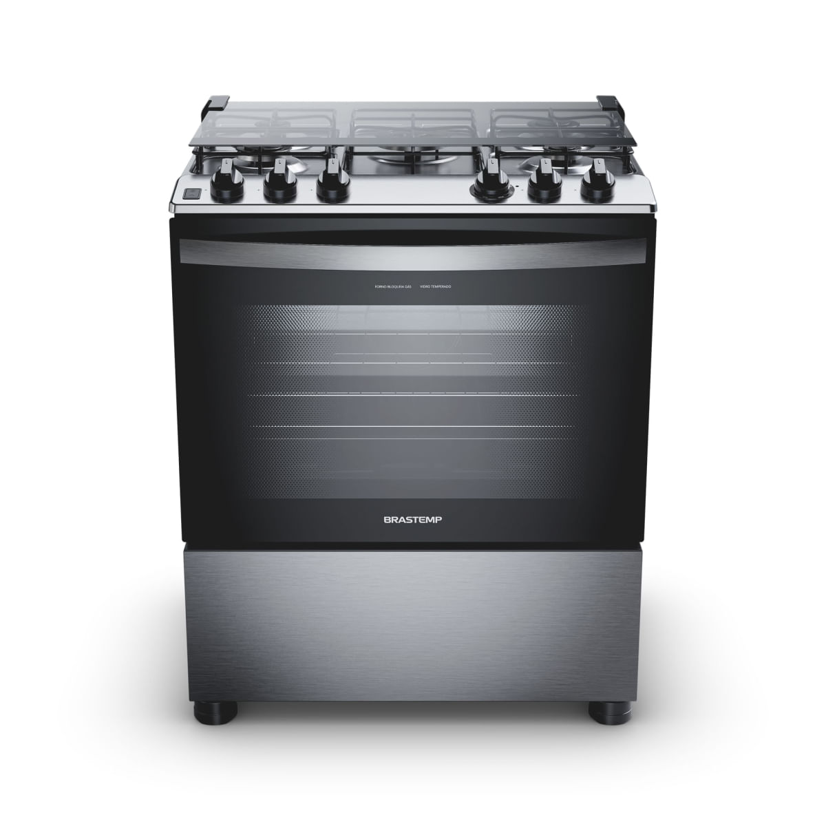 Fogão Brastemp 5 Bocas Cor Inox com Turbo Chama - BFS5GDR 110