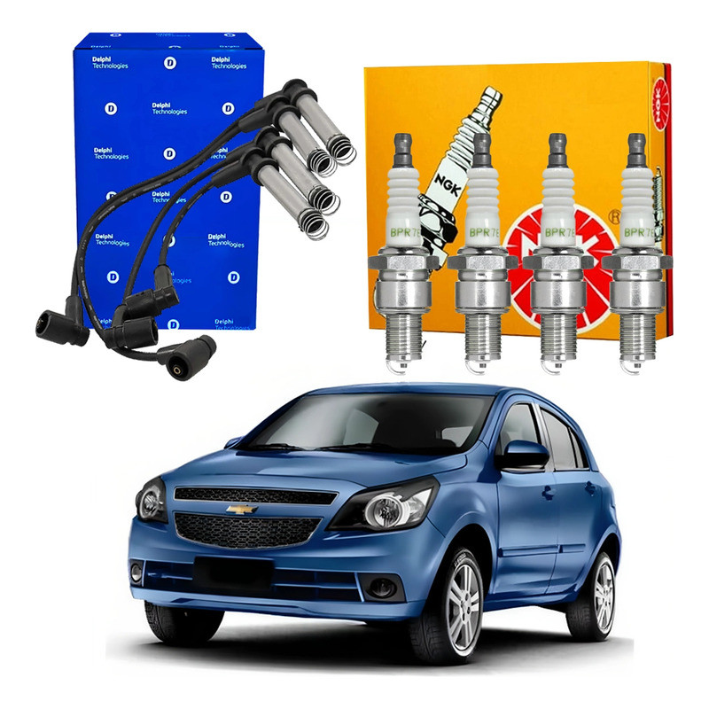 Kit Vela Cabo Ngk Agile 1.4 2009 A 2013