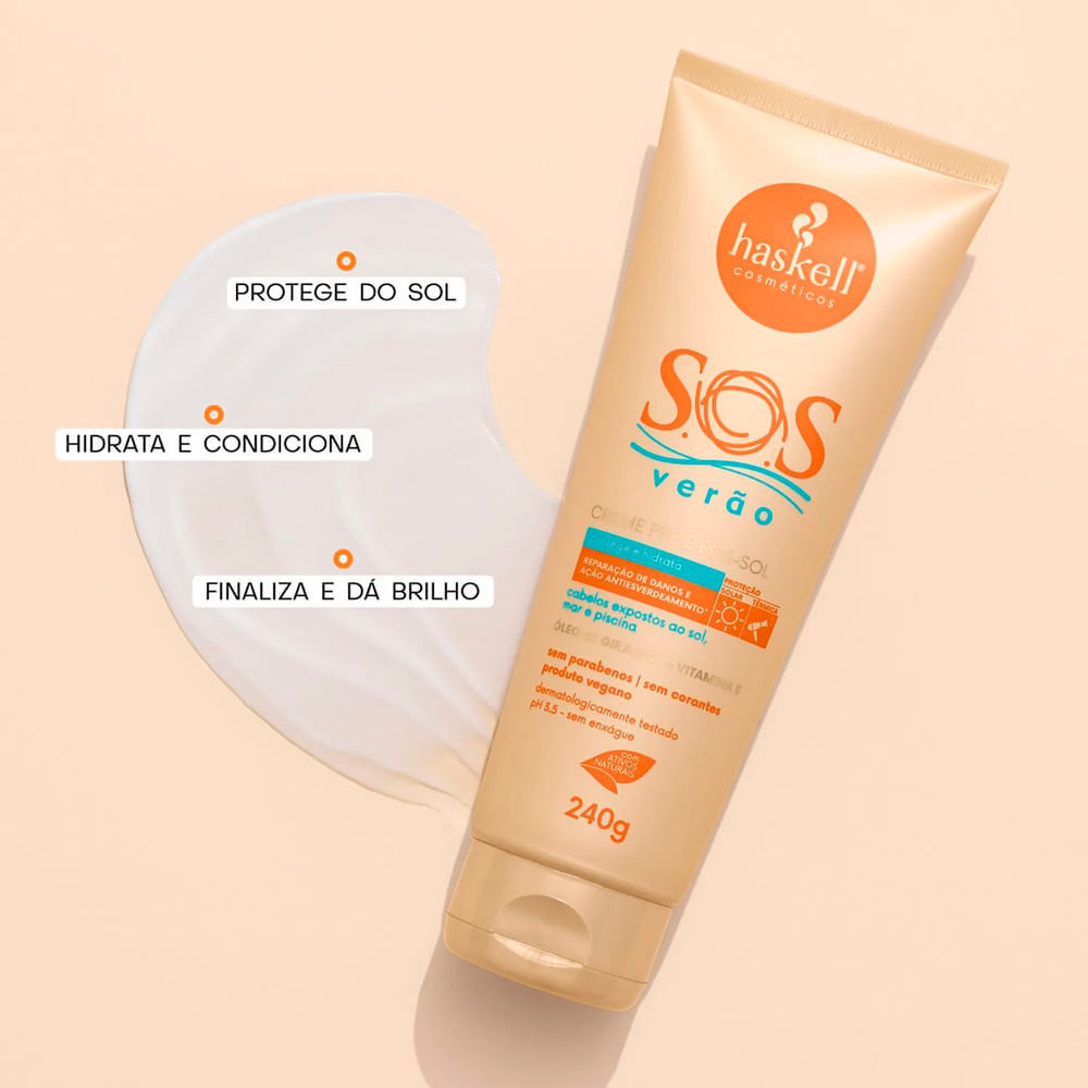Foto 2 de Creme Pré e Pós Sol Haskell S O S Verão 240g