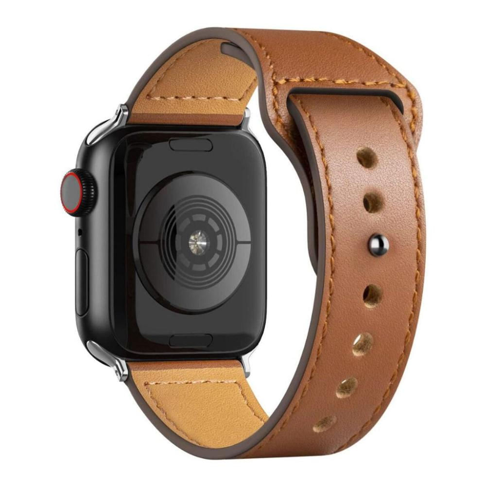 Foto 2 de Pulseira de Couro para Apple Watch 38 / 40 / 41MM - Marrom - Gshield