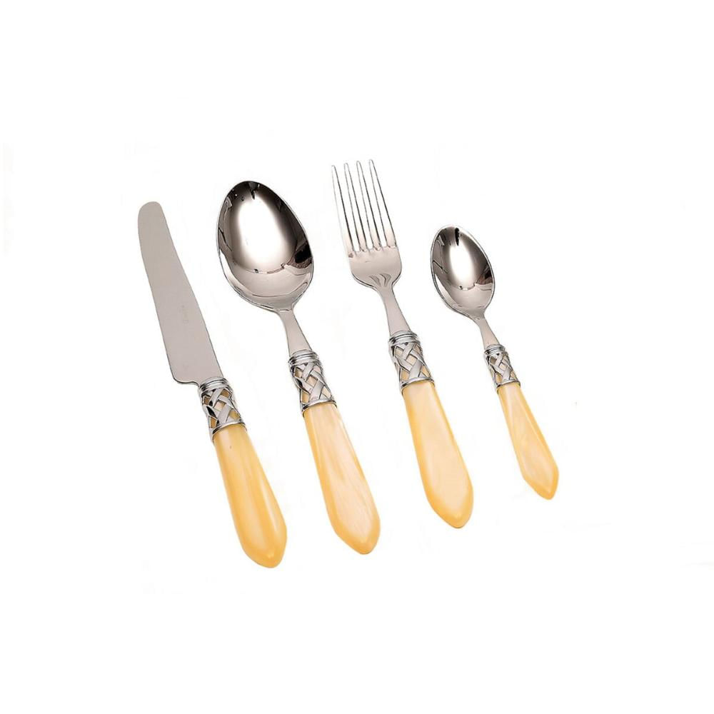 Jogo Talheres 24 peças Inox Jantar Pérola Aladim Bugatti