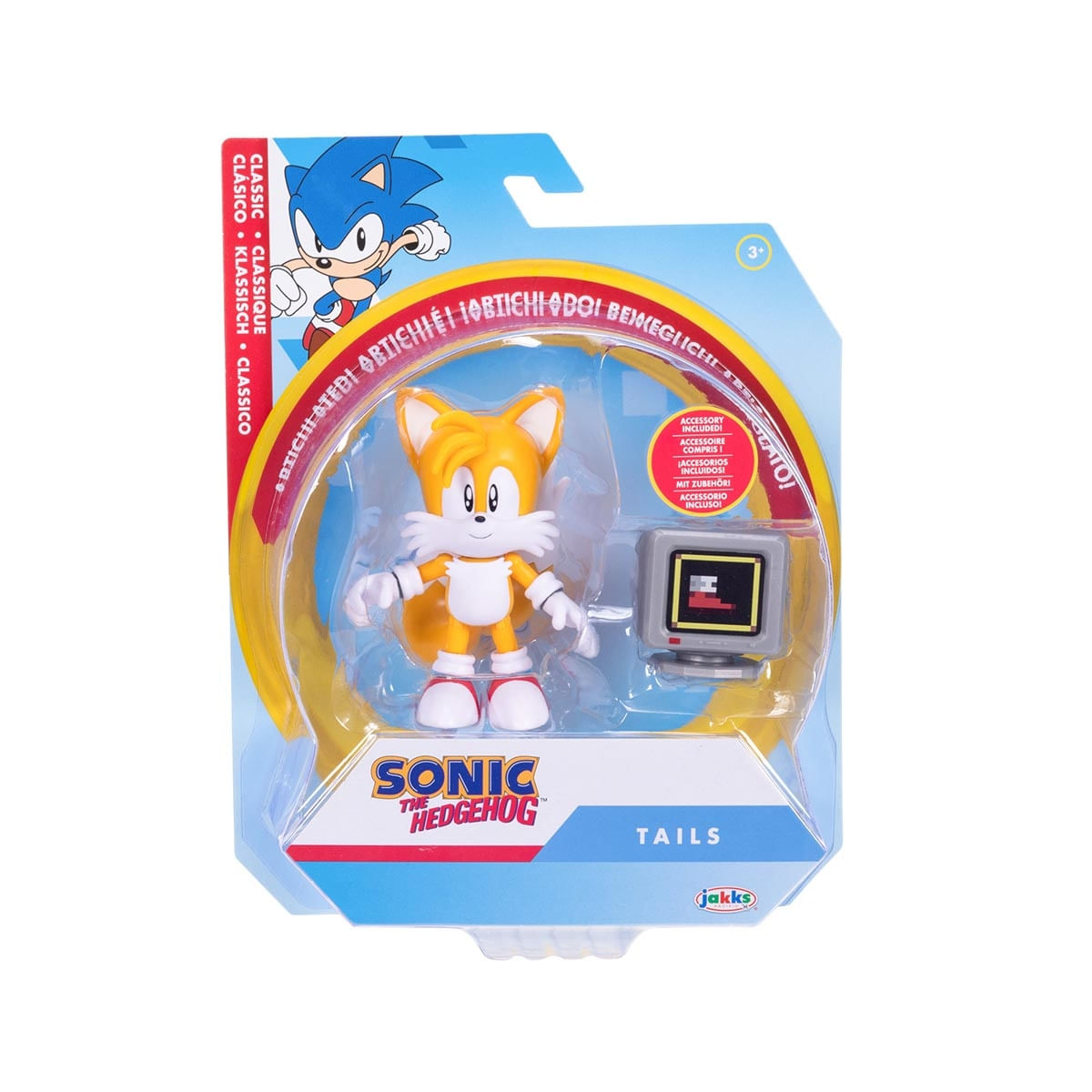 Boneco Articulado Tails com Monitor de 10cm - Sonic