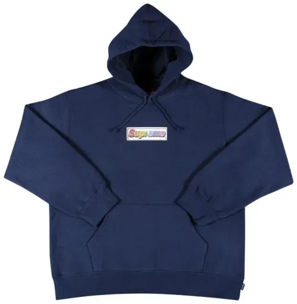 Moletom Supreme Bling Box Logo Navy — M, Novo
