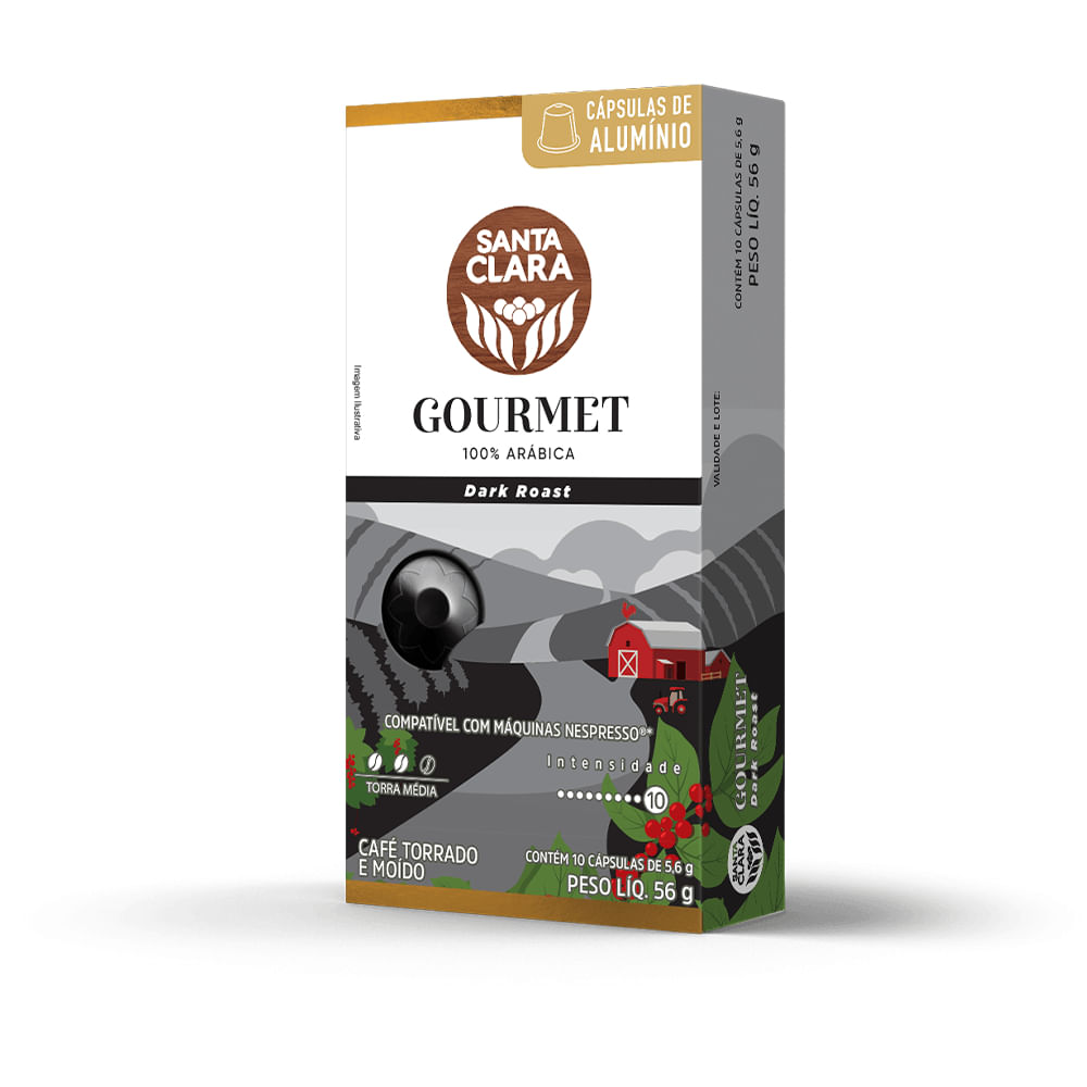 Cápsula de Café Compatíveis Nespresso® Dark Roast Santa Clara