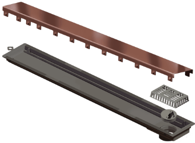 Ralo Linear c/ Tampa 75cm Rose Gold Versatile Elleve
