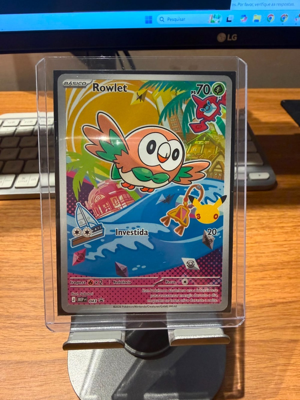 Rowlet (43) Mega Promos Pokémon TCG — Near Mint, Novo