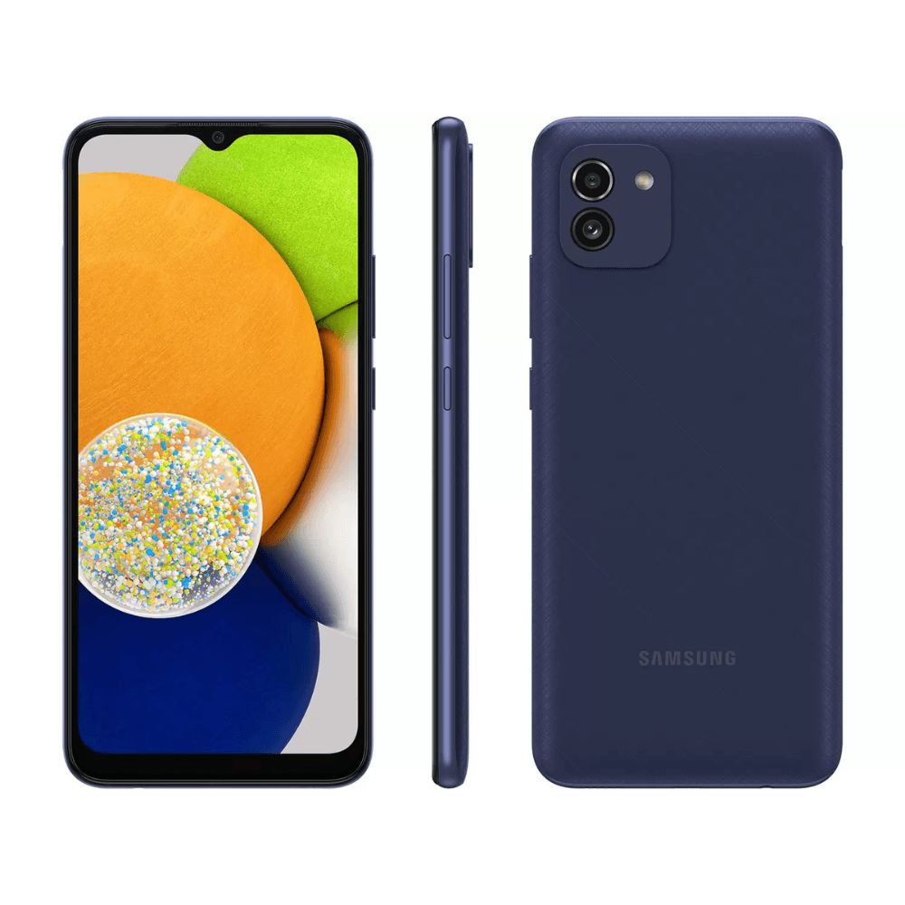 Seminovo: Samsung Galaxy A03 64 GB Azul - Excelente