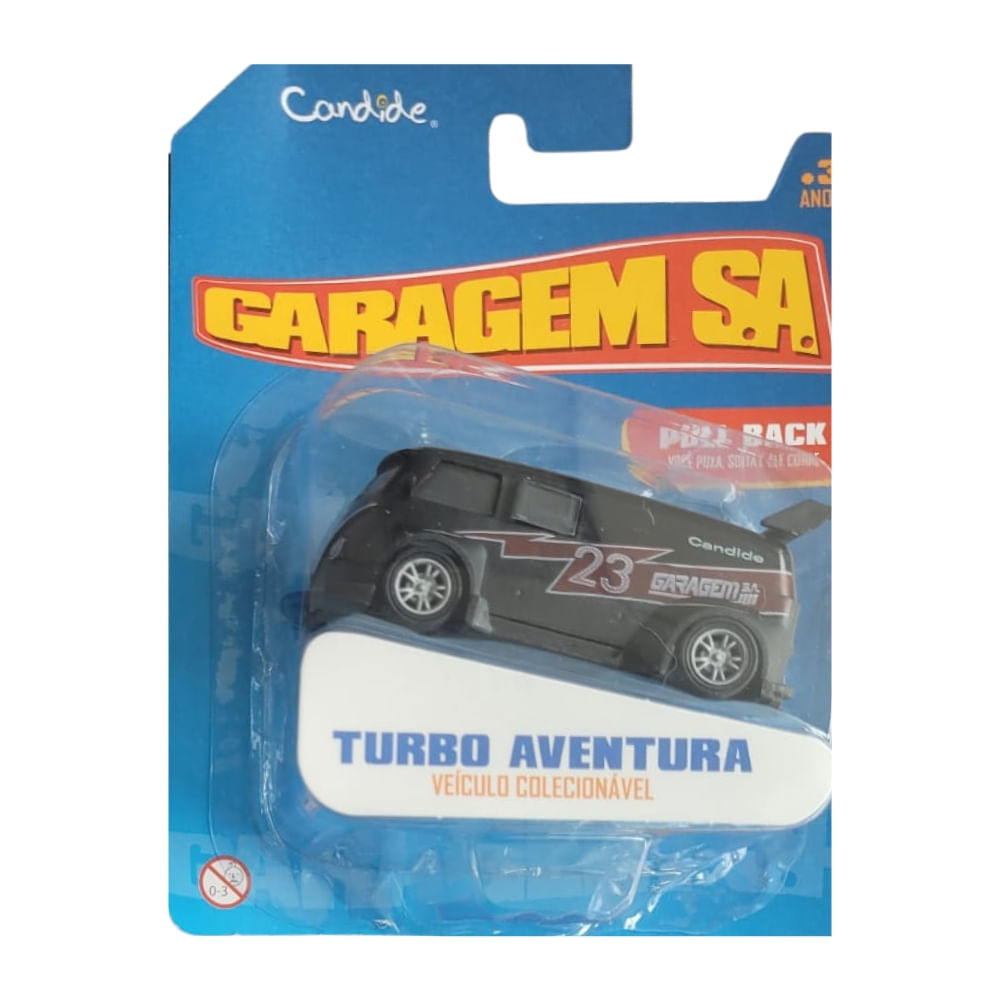 Foto 4 de Mini Carrinho Pull Back Garagem S.A. Turbo Aventura - Preta 23