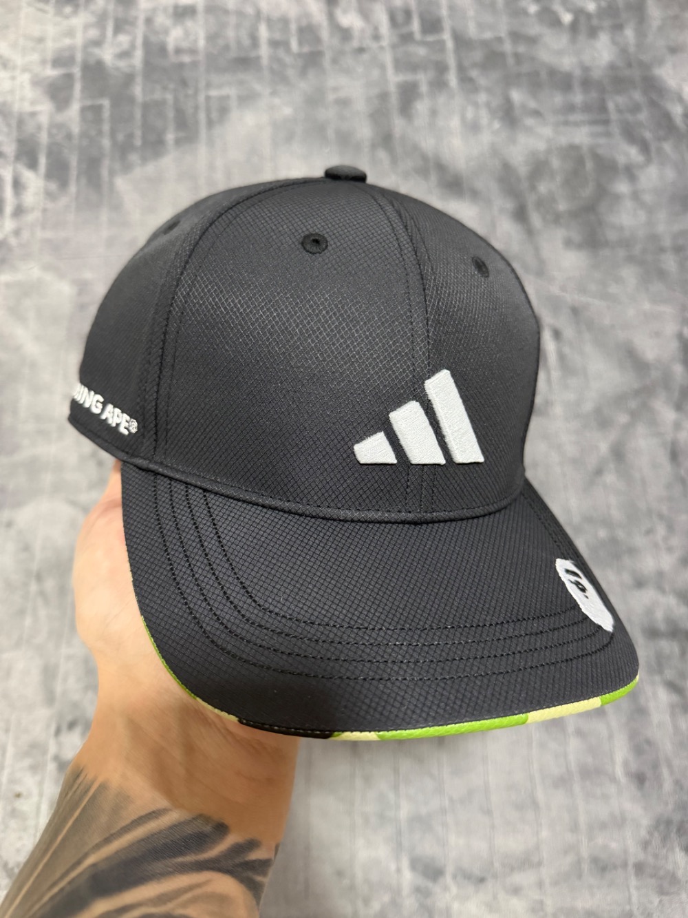 BAPE x adidas Boné Golf Black — Único, Novo