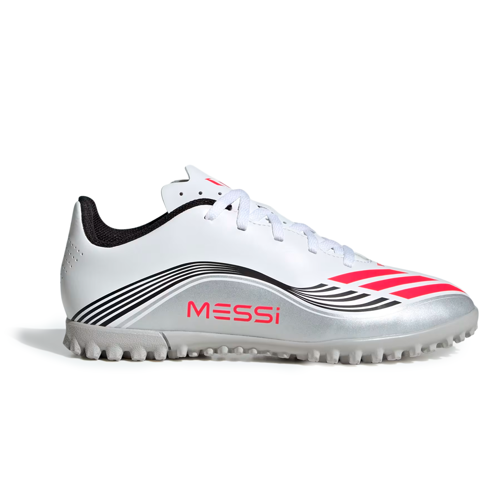 adidas Chuteira F50 Messi Club Society Cloud White Lucid Red Infantil — 28 / 31 / 32, Novo
