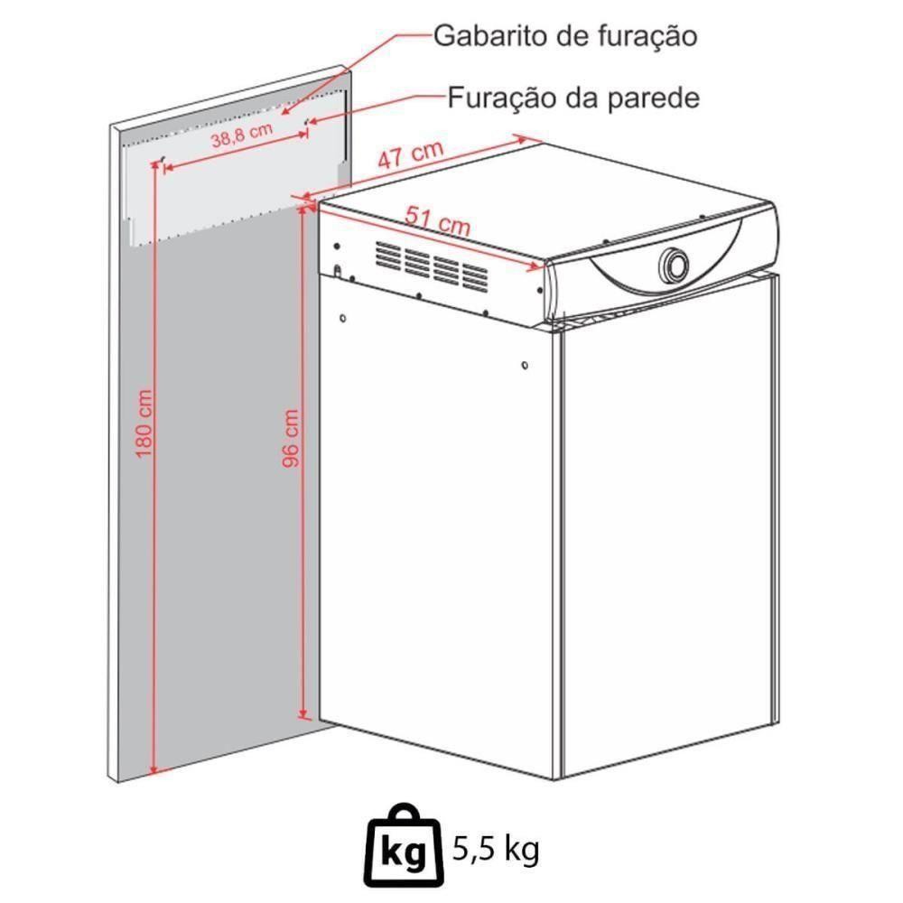 Foto 2 de Secadora De Parede Fischer Super Ciclo 8 Kg Com Timer Contínuo Branco 127V