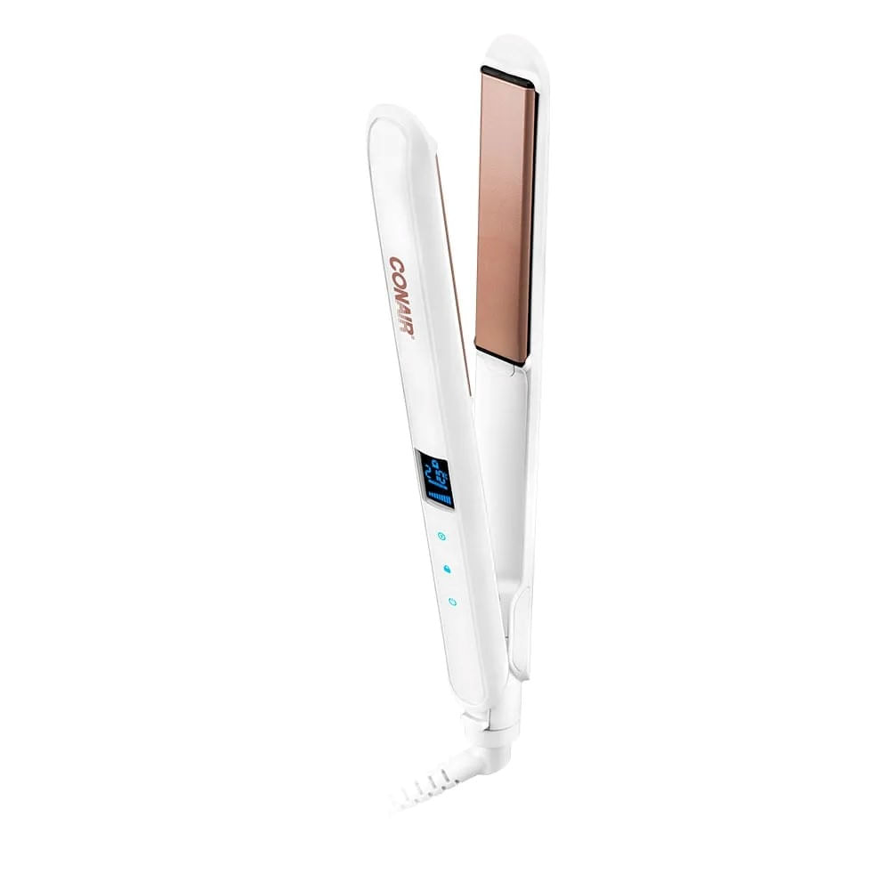 Foto 3 de PRANCHA CONAIR ALISADORA DOUBLE CERAMIC COM 5 OPÇÕES DE TEMPERATURA BRANCO BIVOLT CS224DBR