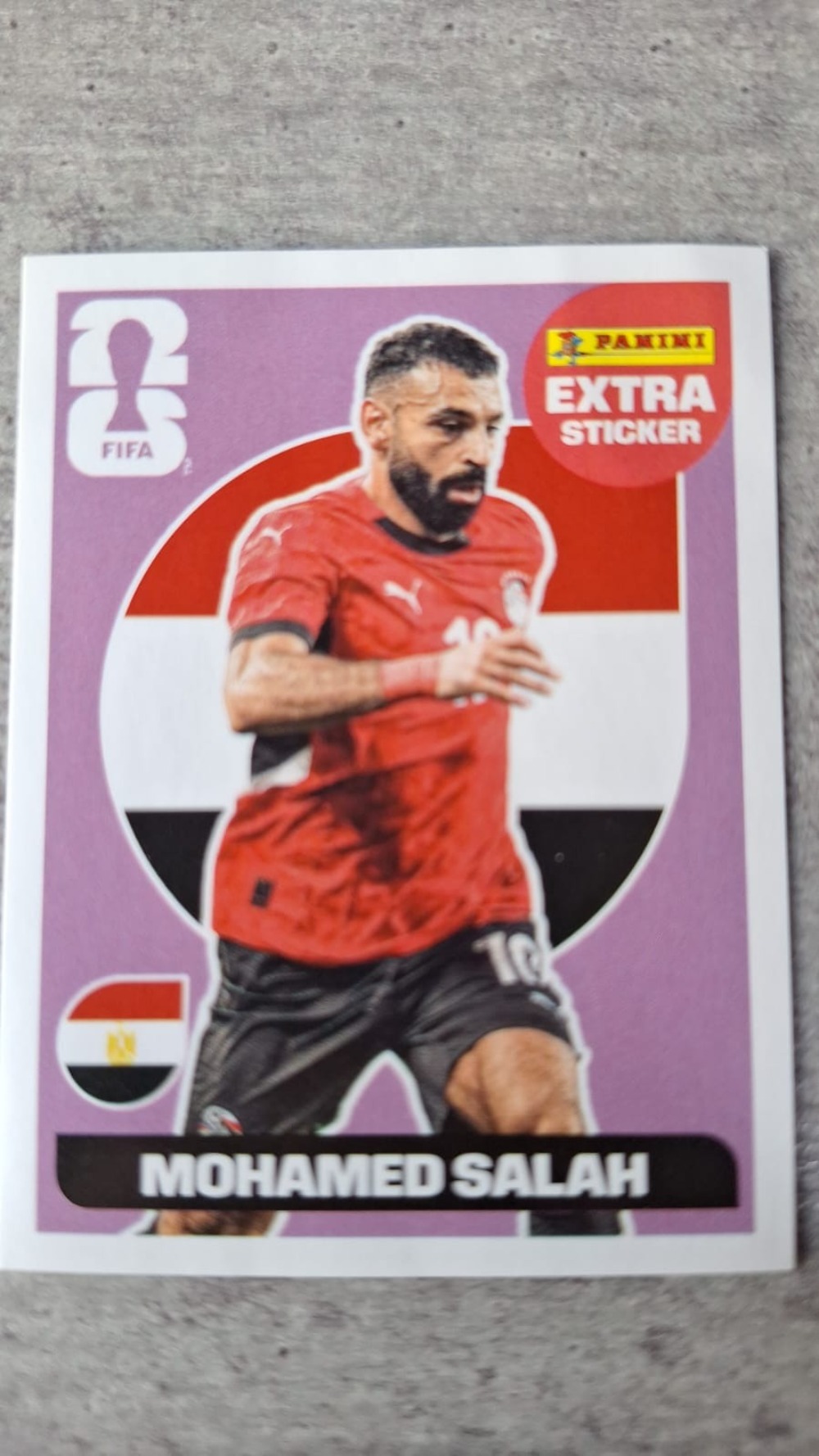 Figurinha Panini Mohamed Salah Legend Roxo FIFA World Cup 2026 — Near Mint, Novo