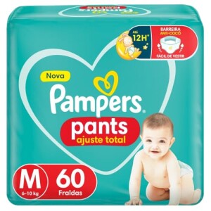 Fralda Pampers Pants Ajuste Total M 60 Unidades