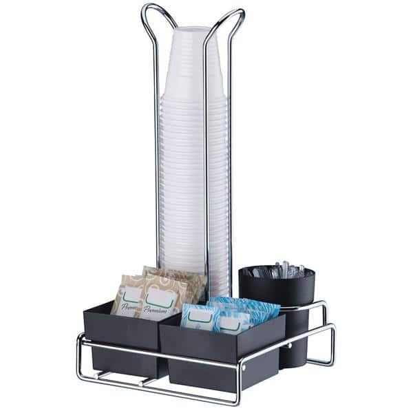 Dispenser para copos 50ml aramado com porta sachês, 1151PT, Future - PT 1 UN