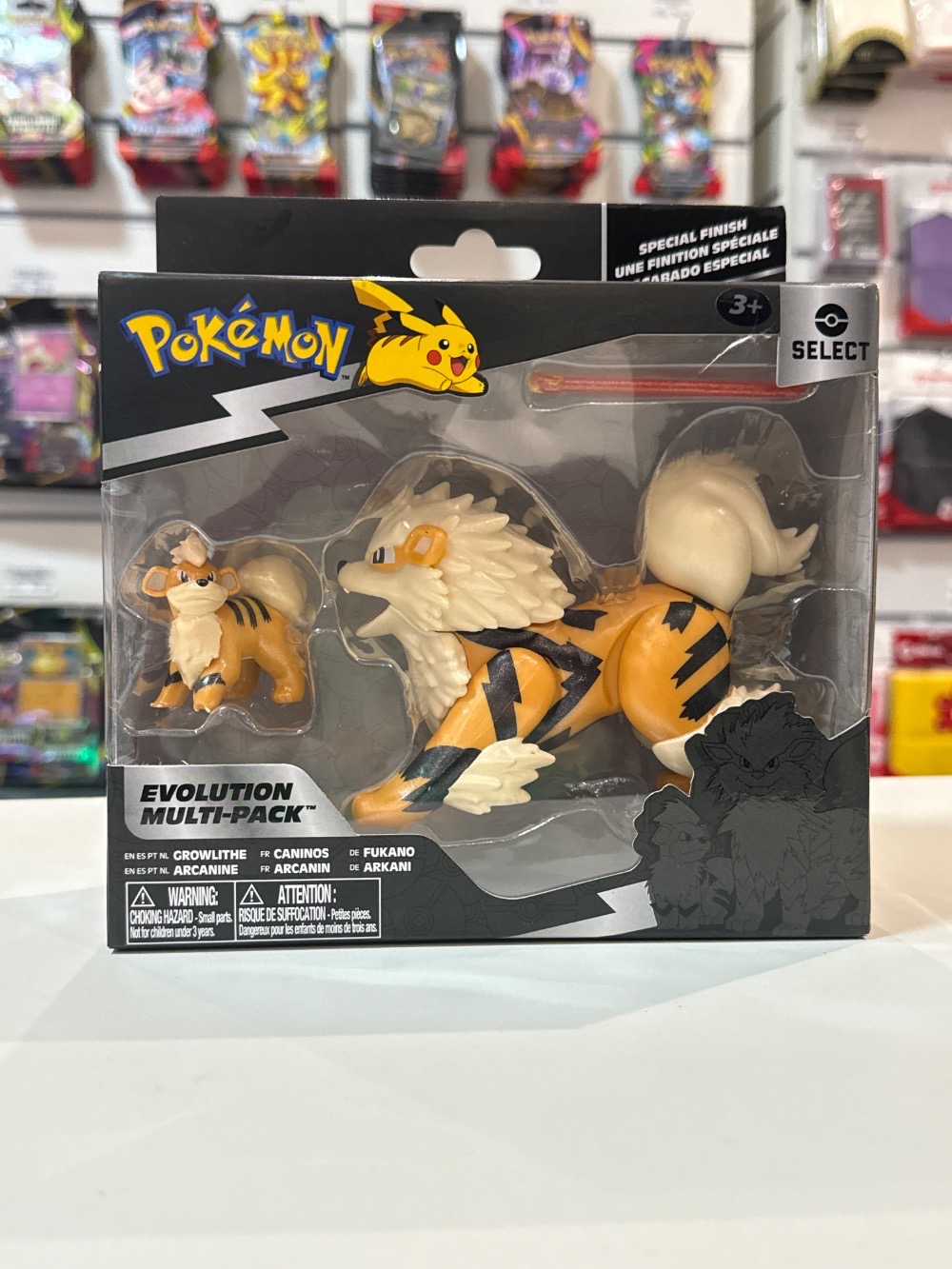 Growlithe e Arcanine Pokémon Vinyl Figure 3288 Sunny Brinquedos — Único, Novo
