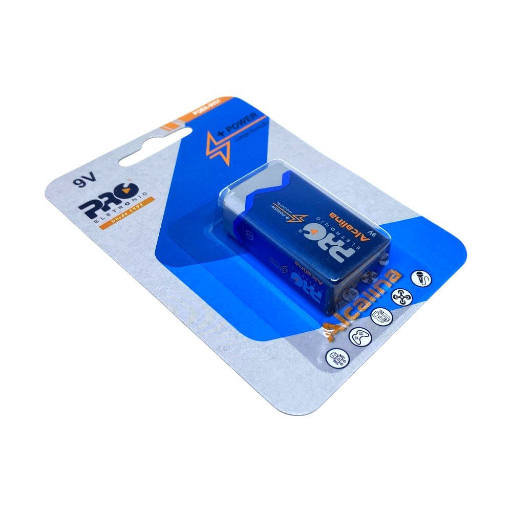 Bateria 9V (6Lr61) Blister Com 1 Unidade Proeletronic