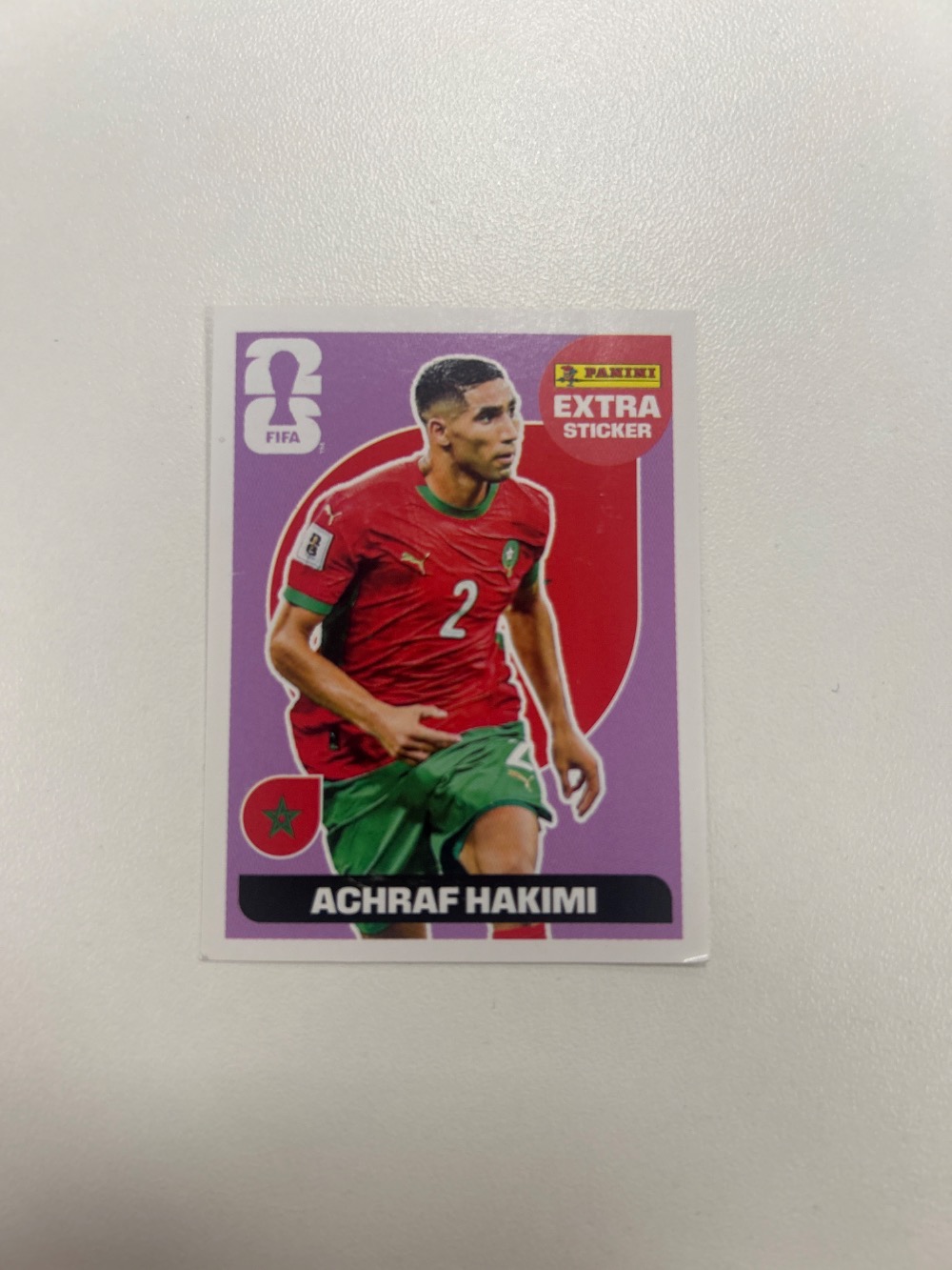 Figurinha Panini Achraf Hakimi Roxo Legend FIFA World Cup 2026 — Único, Novo
