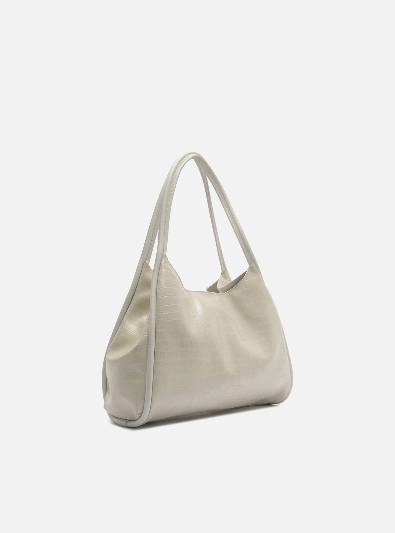 Foto 5 de Bolsa Hobo Branca Média Croco
