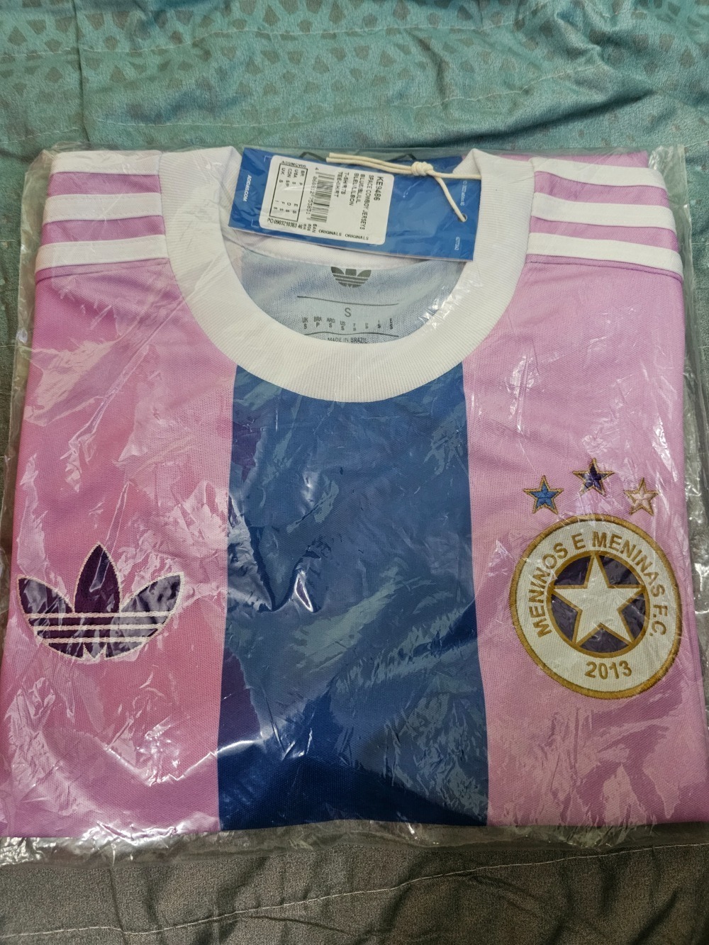 Jão x adidas Camiseta Meninos E Meninas F.C. Blue Bliss Lilac — P, Novo