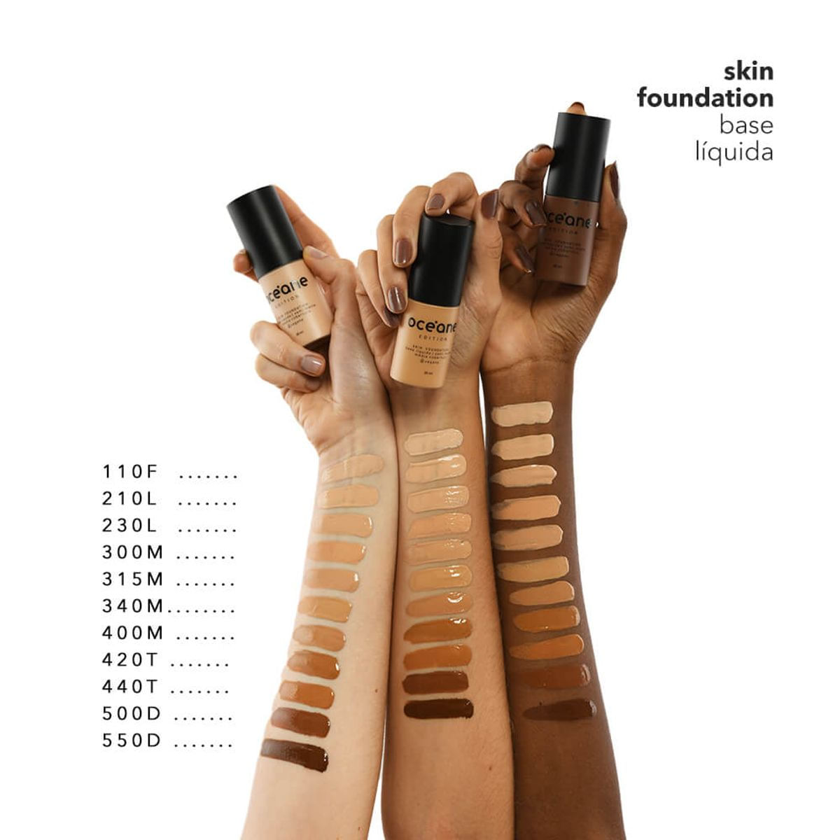 Foto 3 de Base Líquida Semi-Matte Skin Foundation Océane Edition 420T