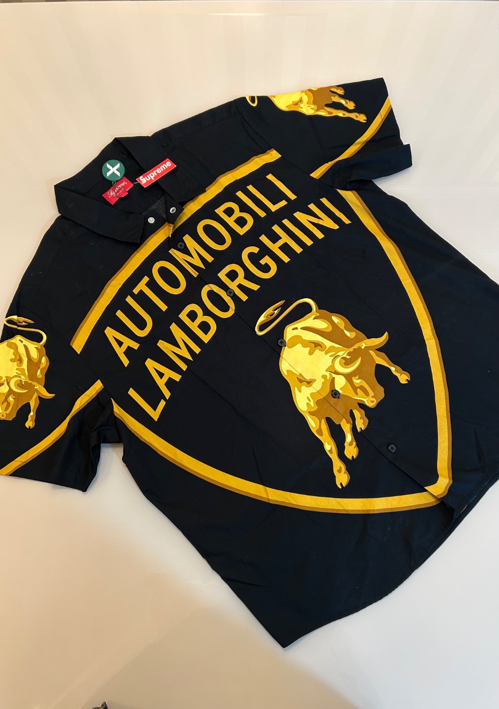 Automobili Lamborghini x Supreme Camisa Black SS20 — XG, Novo