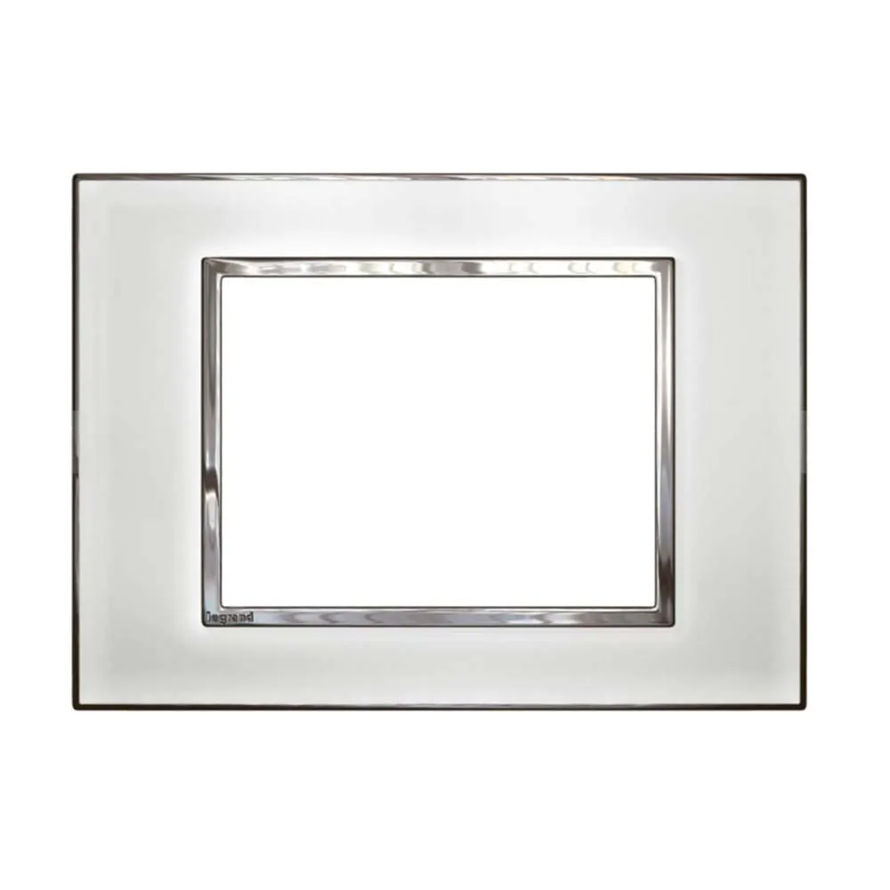 PLACA 3 POSTOS 4X2 QUADRADOS MIRROR WHITE ARTEOR - PIAL