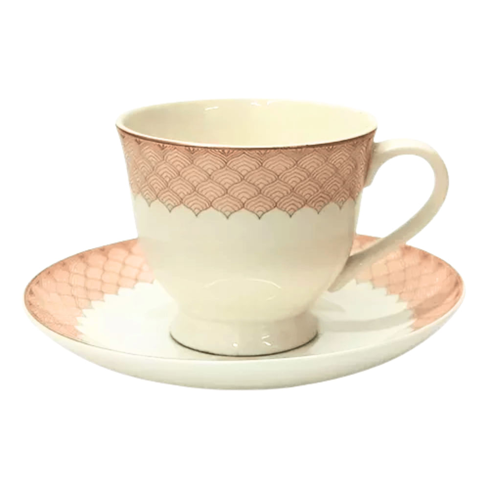 Xícara De Chá Rose 6 Peças - Dolce Home