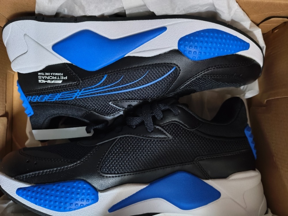 Mercedes AMG Petronas x Puma RS-X F1 Black White Blue — 39, Novo
