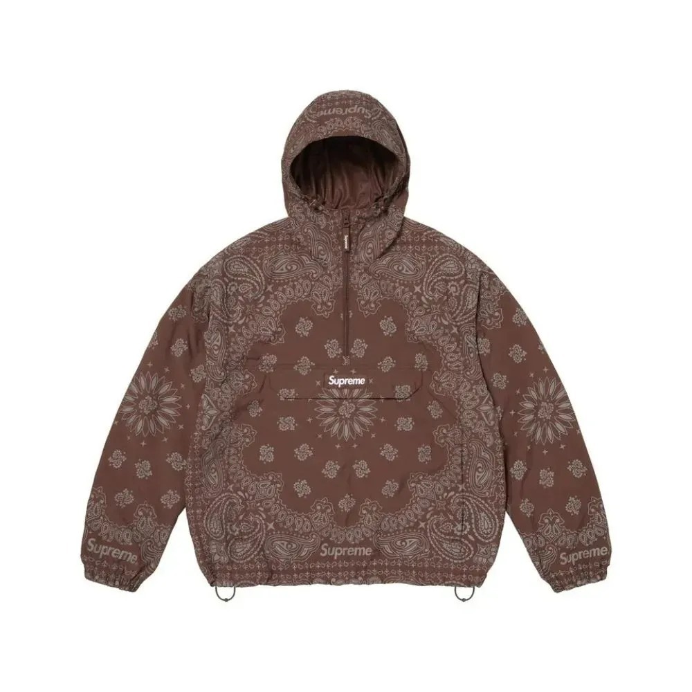 Jaqueta Supreme Reflective Bandana Anorak Brown SS26-W14 — G, Novo