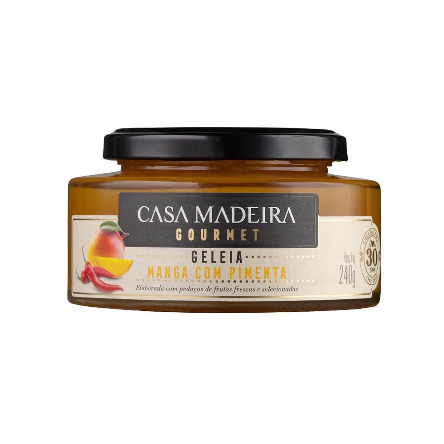 GELEIA GOURMET CASA MADEIRA MANGA C/ PIMENTA 240G